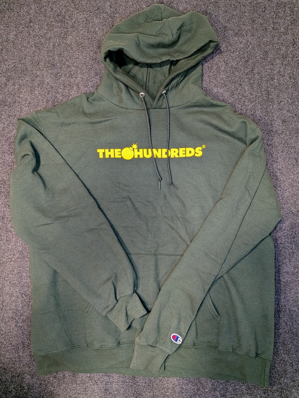 The Hundreds x Champion Adam Bomb Hoodie Olive Green XL